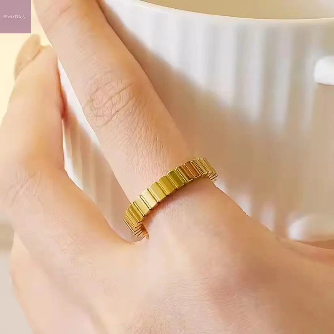 Ridge Band Ring Wisteria