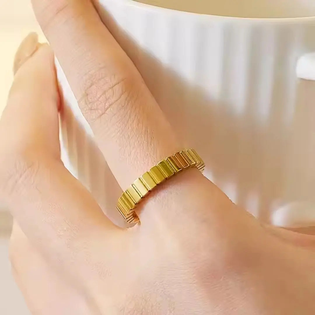 Ridge Band Ring Wisteria