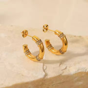 Segmented Sparkle Hoops Wisteria
