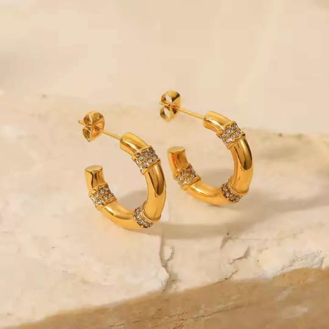 Segmented Sparkle Hoops Wisteria