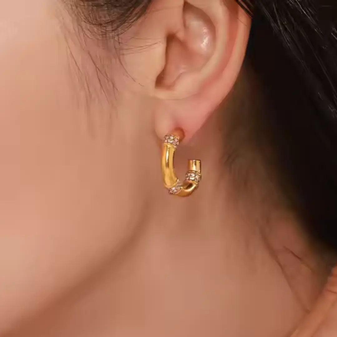 Segmented Sparkle Hoops Wisteria
