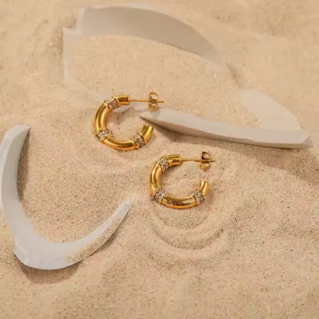 Segmented Sparkle Hoops Wisteria