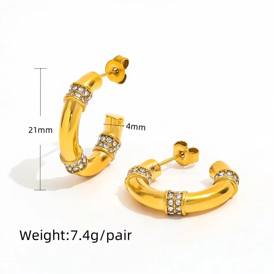 Segmented Sparkle Hoops Wisteria