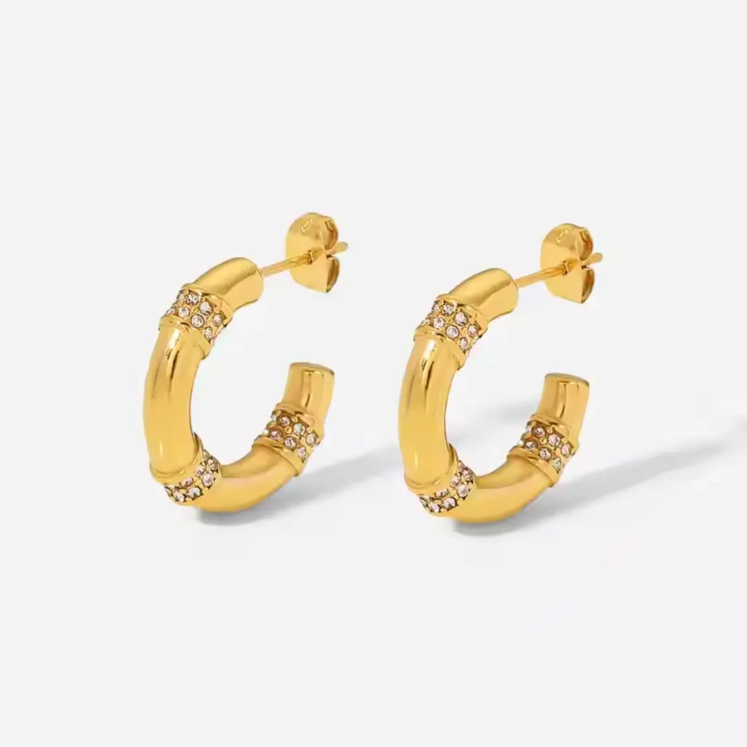 Segmented Sparkle Hoops Wisteria