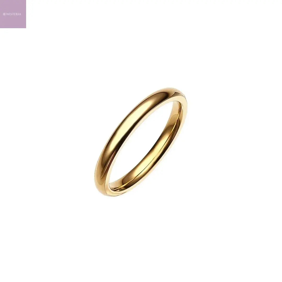 Sleek Gold Band Ring Wisteria
