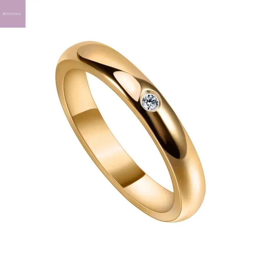 Solitaire Dot Band Ring Wisteria
