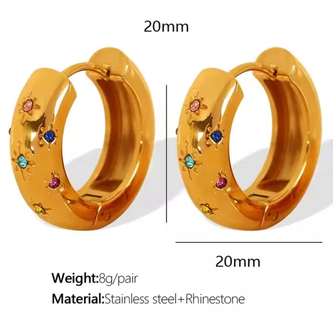 Starburst Huggie Hoops Wisteria