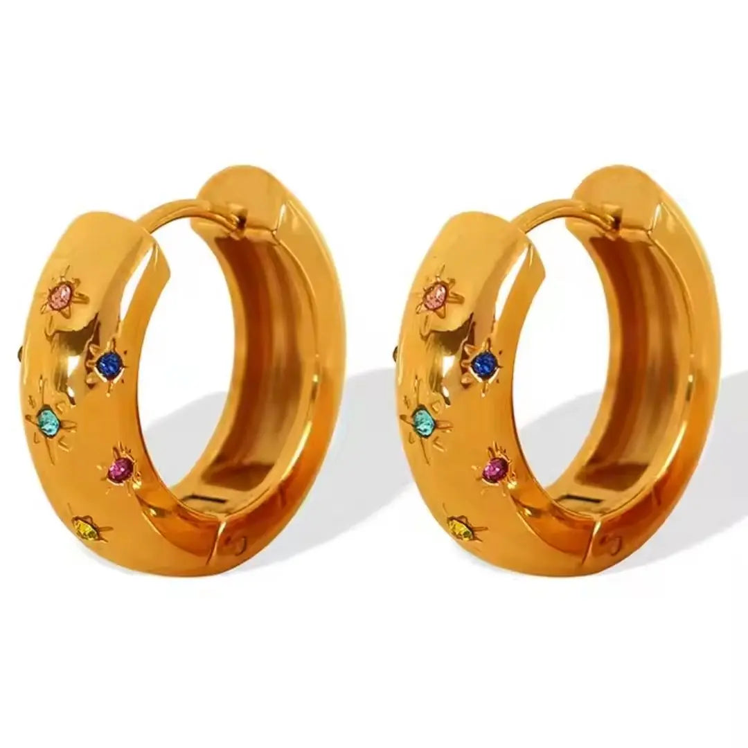 Starburst Huggie Hoops Wisteria