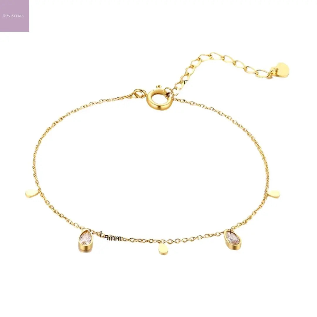 Teardrop Charm Bracelet Wisteria