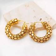 Textured Hive Hoops Wisteria