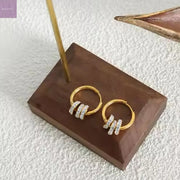 Triple Charm Sparkle Hoops Wisteria