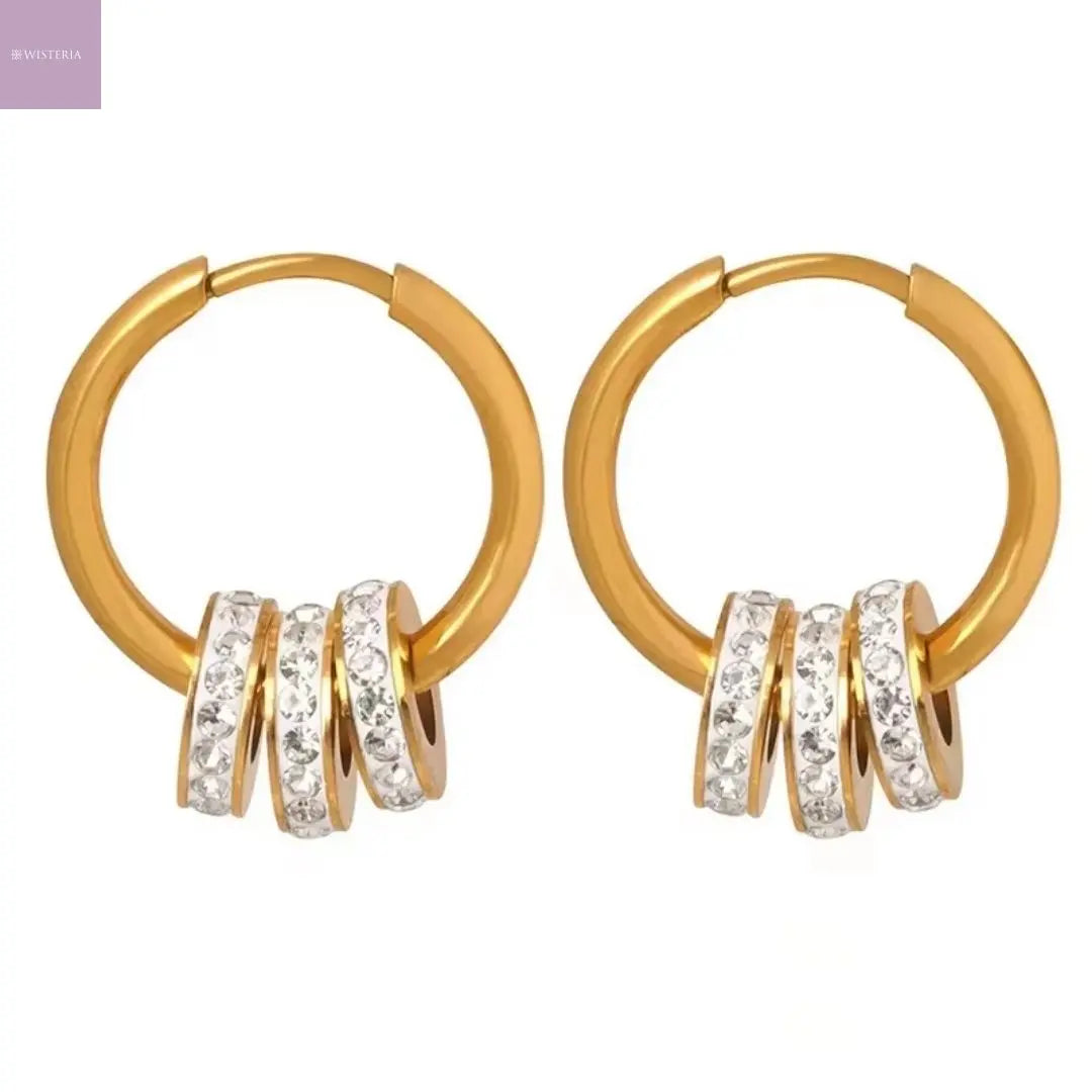 Triple Charm Sparkle Hoops Wisteria