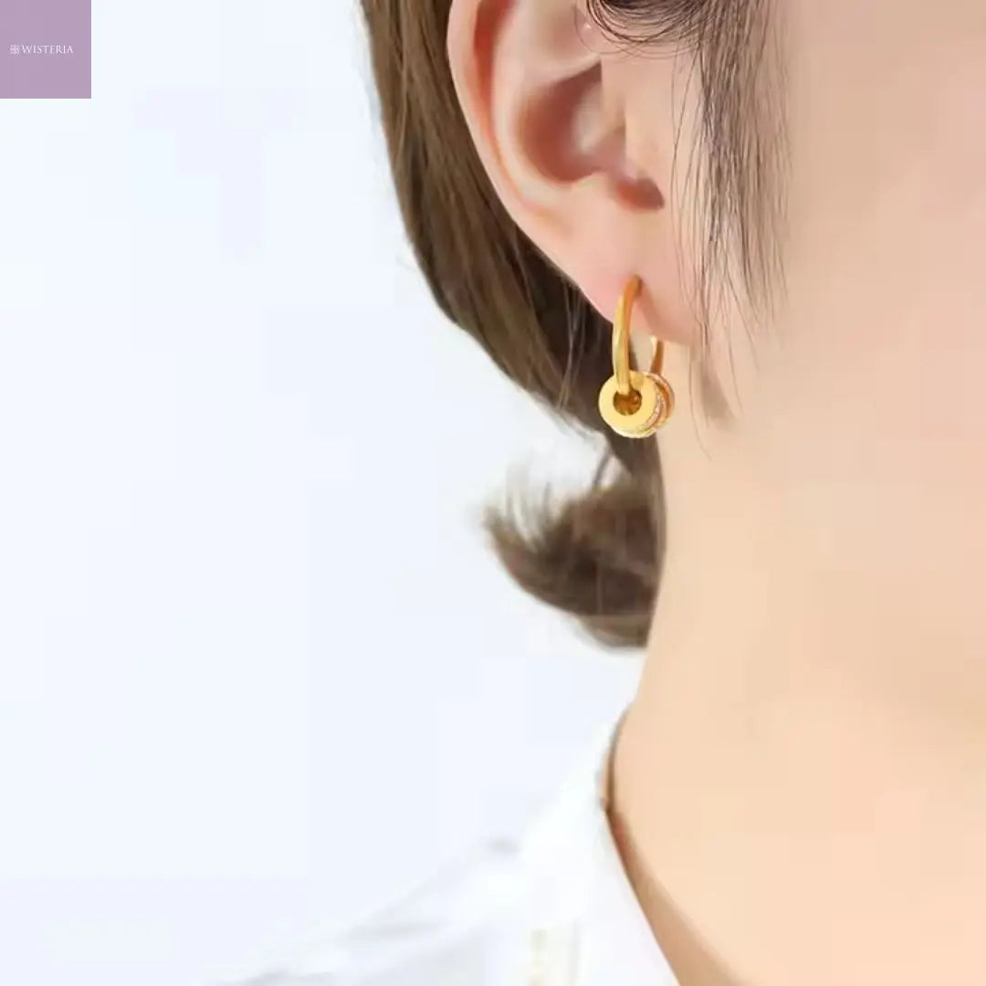 Triple Charm Sparkle Hoops Wisteria