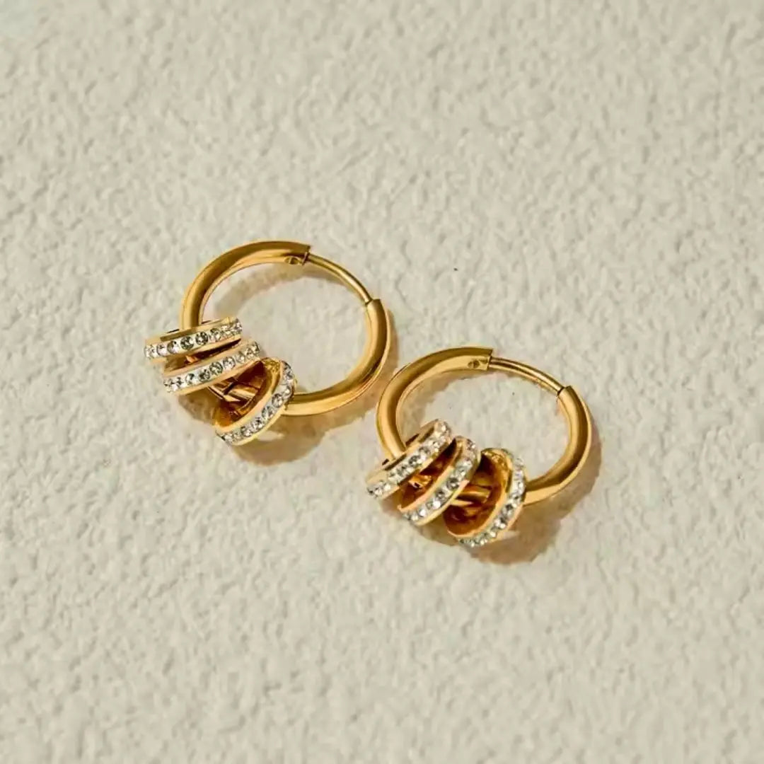 Triple Charm Sparkle Hoops Wisteria