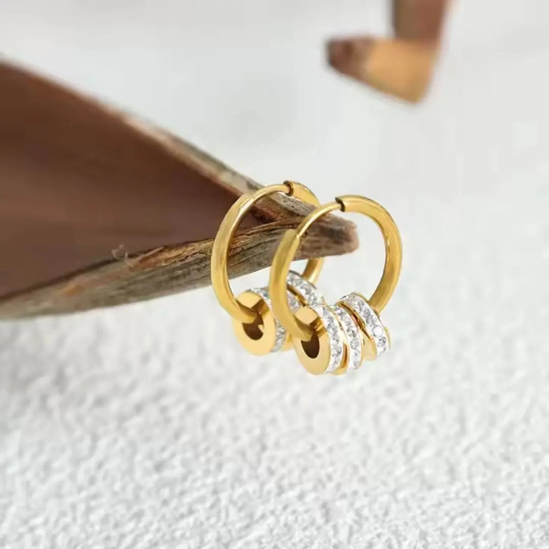 Triple Charm Sparkle Hoops Wisteria