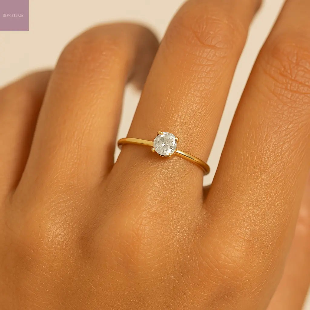 Zircon Open Band Ring Wisteria