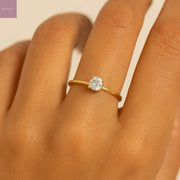 Zircon Open Band Ring Wisteria