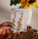 Enchanting Long Pearl Tassel Earrings