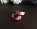 Elegant Purple Resin Hoop Earrings
