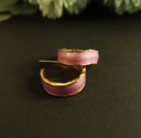 Elegant Purple Resin Hoop Earrings