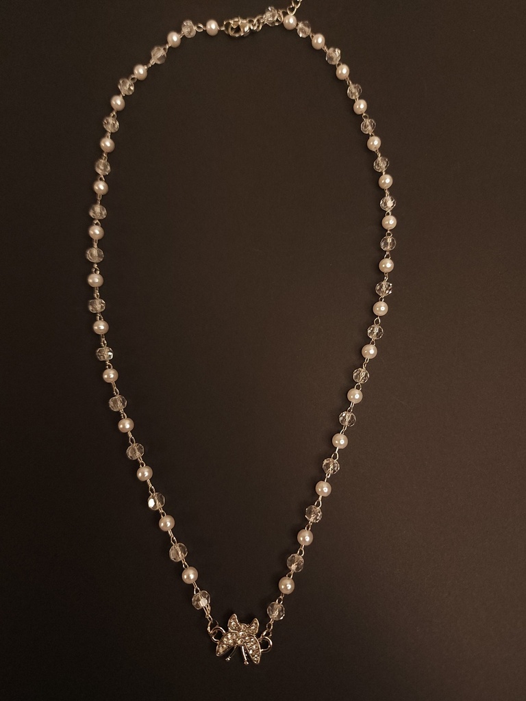 Butterfly Pearl Necklace