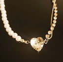 Retro Korean Crystal Heart Necklace