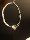 Retro Korean Crystal Heart Necklace