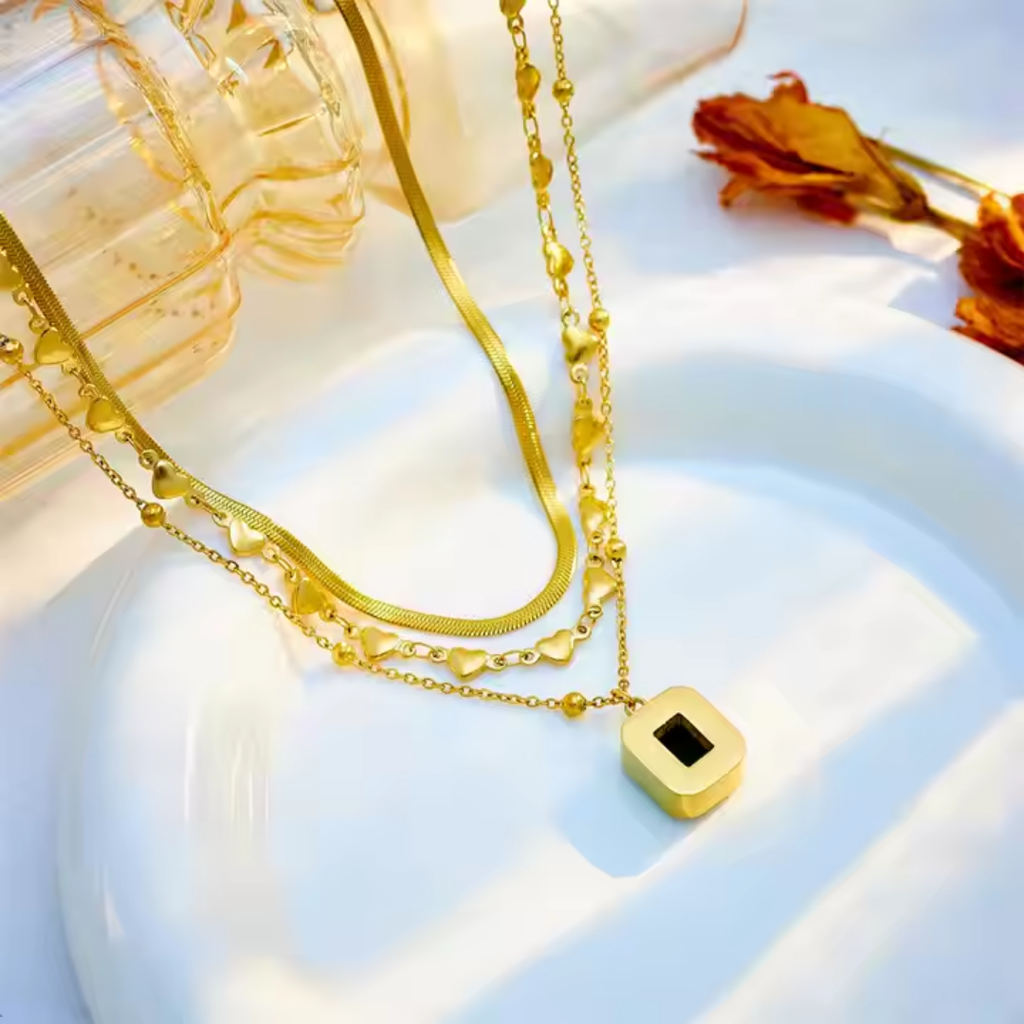 Korean Emerald Gold Necklace