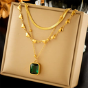 Korean Emerald Gold Necklace