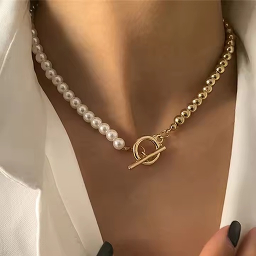 [NS-146-27-Whi] Vintage Boho Collar Necklace