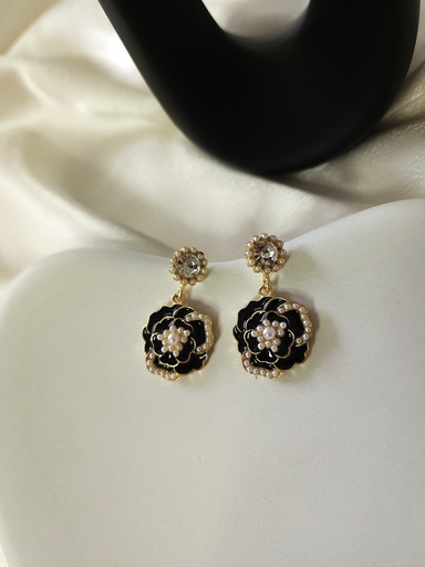 Camellia Flower Drop Earrings