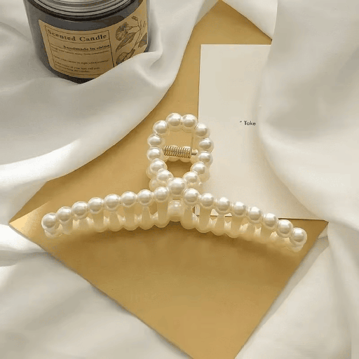 [CL-183-64-Whi] Premium Clutch Korean Claw Clips.