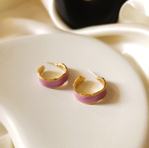 Elegant Resin Hoop Earrings