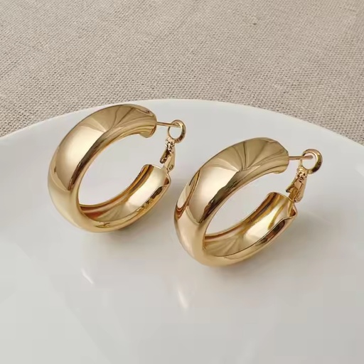 [ER-312-193-Gol] Minimalist Gold Hoop Earrings