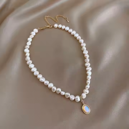 [NS-287-168-Whi] Korean Retro Pearl Necklace