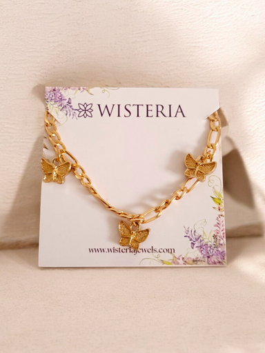 [BR-397-278-Gol] Butterfly Bliss Bracelet 