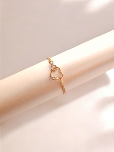 [BR-381-262-Gol] Lovelink Bracelet with Heart Pendant