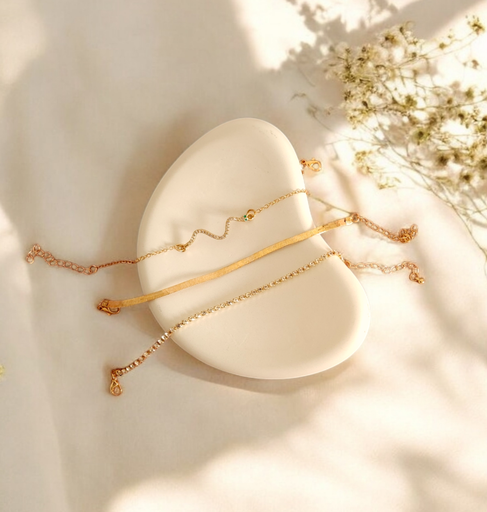 [BR-417-298-Gol] Mystic Serpent Bracelet Trio